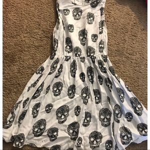 Floral skull print dress